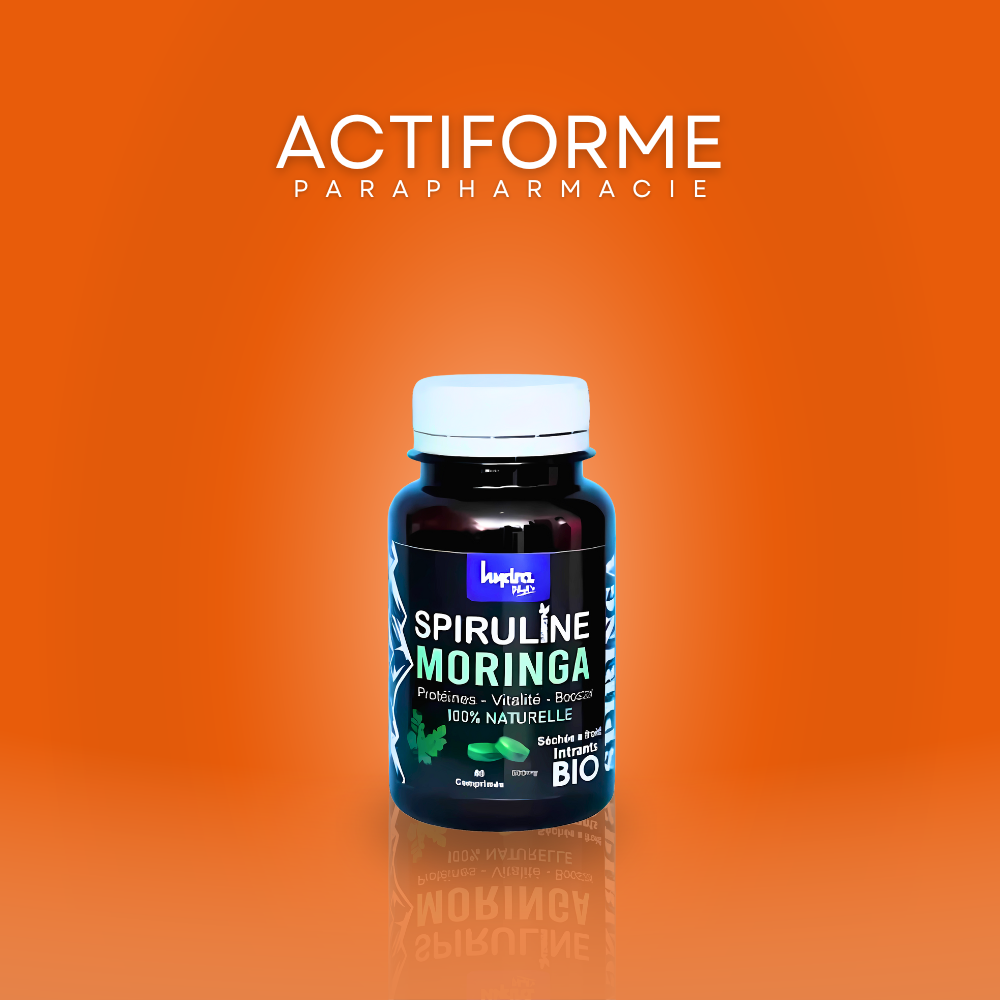 Spiruline Moringa Hydra 60 CP – Vitalité, Immunité & Énergie | 100% Naturelle