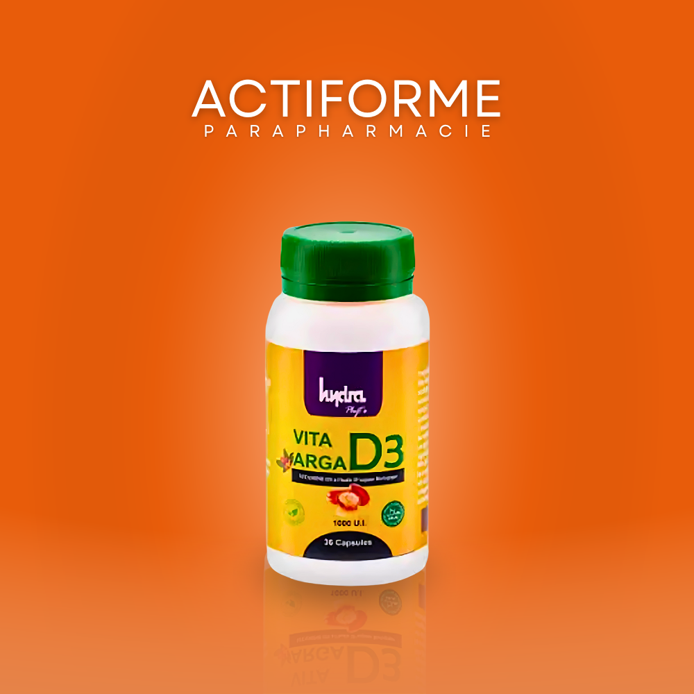 Vita Arga D3 – Immunité, Santé Osseuse & Vitalité | 1000 UI | 36 Capsules